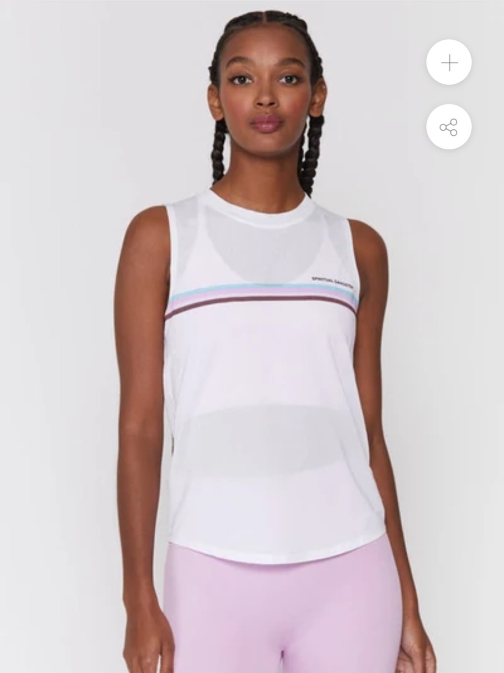 Spiritual Gangster White Women’s Sheer Muscle Tank- Medium- NWT